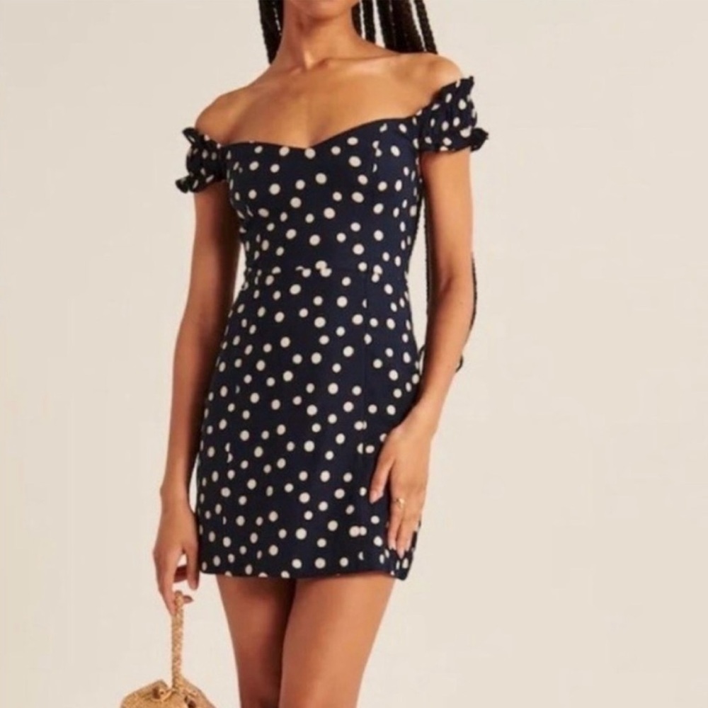 Abercrombie & Fitch polka dot mini dress small A&F